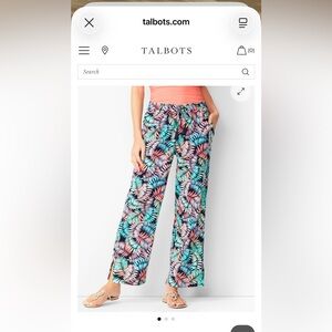 Talbots size XL cotton beach pants